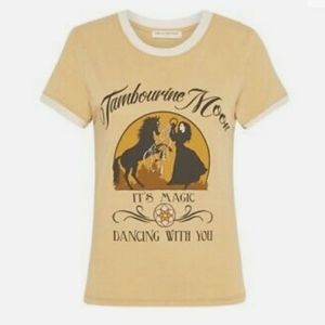 Spell Gypsy Tamborine Moon Shrunken Tee Shirt Wheat Butter Yellow